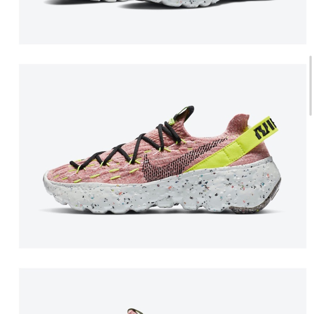 Nike Space Hippie 04 Lemon/venom/Artic Pink and faded black size 7.5